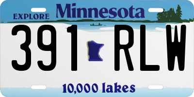 MN license plate 391RLW