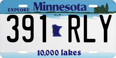 MN license plate 391RLY