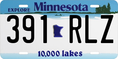 MN license plate 391RLZ