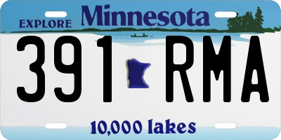 MN license plate 391RMA