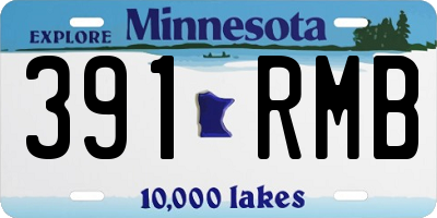 MN license plate 391RMB