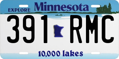 MN license plate 391RMC