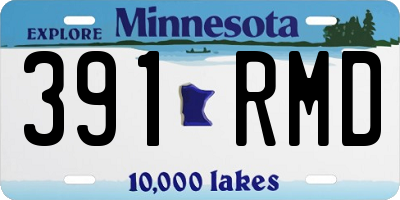 MN license plate 391RMD