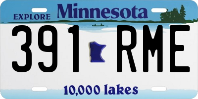 MN license plate 391RME