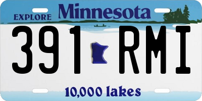 MN license plate 391RMI