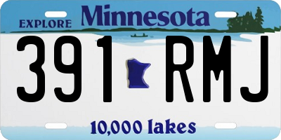 MN license plate 391RMJ