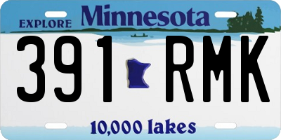 MN license plate 391RMK