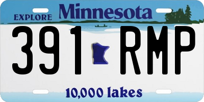 MN license plate 391RMP