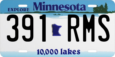 MN license plate 391RMS