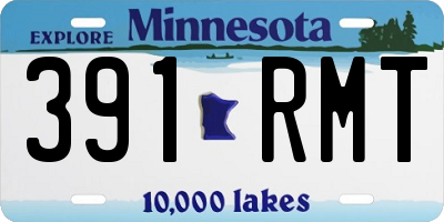 MN license plate 391RMT