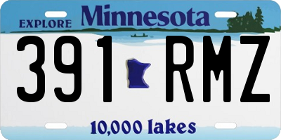 MN license plate 391RMZ