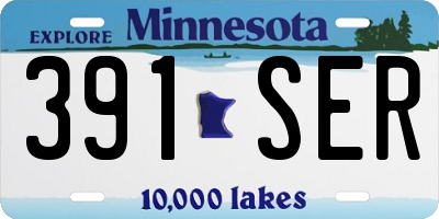 MN license plate 391SER