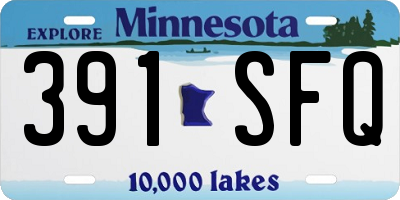 MN license plate 391SFQ