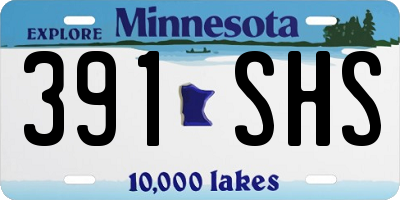 MN license plate 391SHS