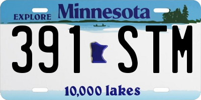 MN license plate 391STM