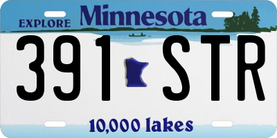 MN license plate 391STR