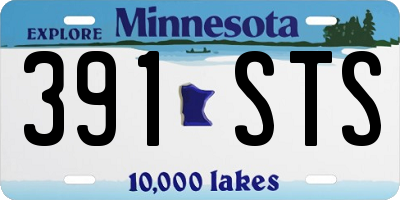 MN license plate 391STS