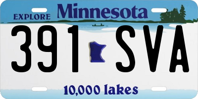 MN license plate 391SVA
