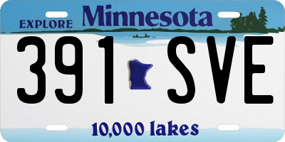 MN license plate 391SVE