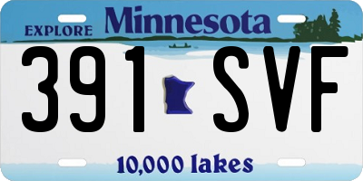 MN license plate 391SVF