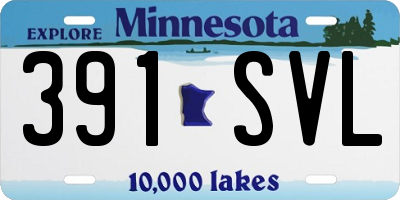MN license plate 391SVL