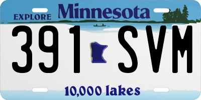 MN license plate 391SVM