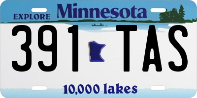 MN license plate 391TAS