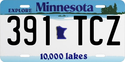 MN license plate 391TCZ