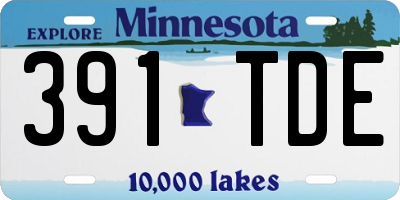 MN license plate 391TDE