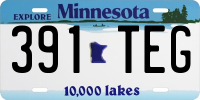 MN license plate 391TEG