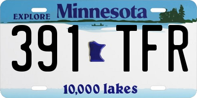 MN license plate 391TFR