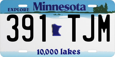 MN license plate 391TJM