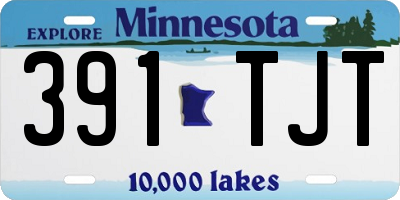 MN license plate 391TJT
