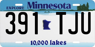 MN license plate 391TJU