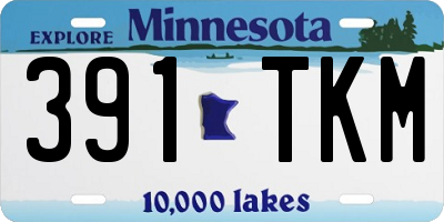 MN license plate 391TKM