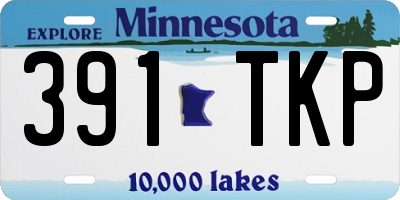 MN license plate 391TKP