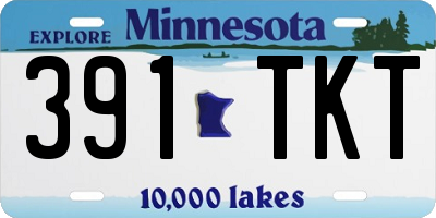 MN license plate 391TKT