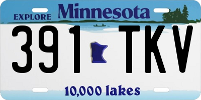 MN license plate 391TKV