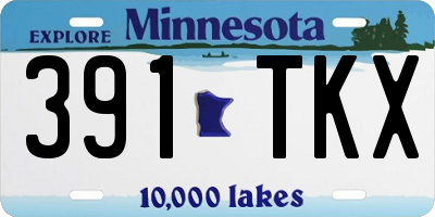 MN license plate 391TKX