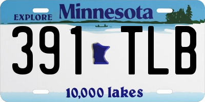 MN license plate 391TLB
