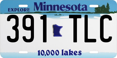 MN license plate 391TLC