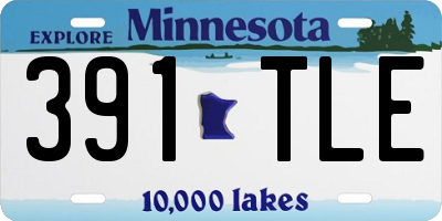 MN license plate 391TLE