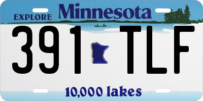 MN license plate 391TLF