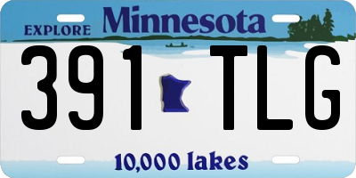MN license plate 391TLG
