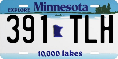 MN license plate 391TLH