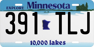 MN license plate 391TLJ