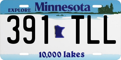 MN license plate 391TLL