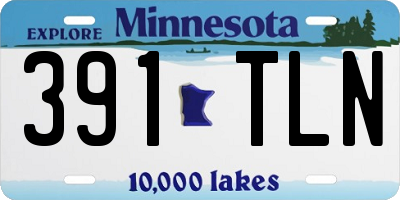 MN license plate 391TLN