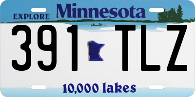 MN license plate 391TLZ