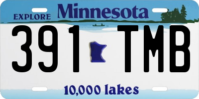 MN license plate 391TMB